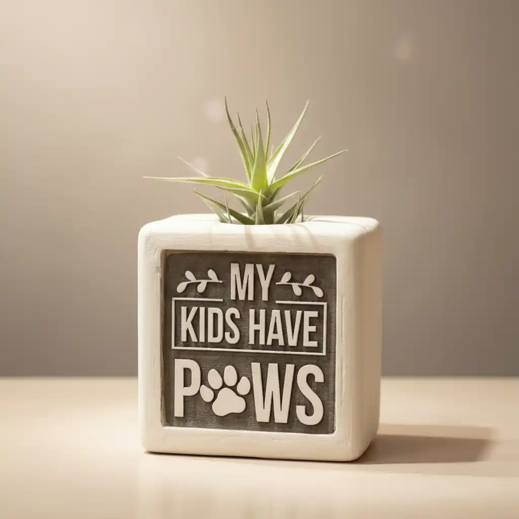 Pawsome Pot (Kids Have Paws Edition) — handcrafted concrete by Techcrete