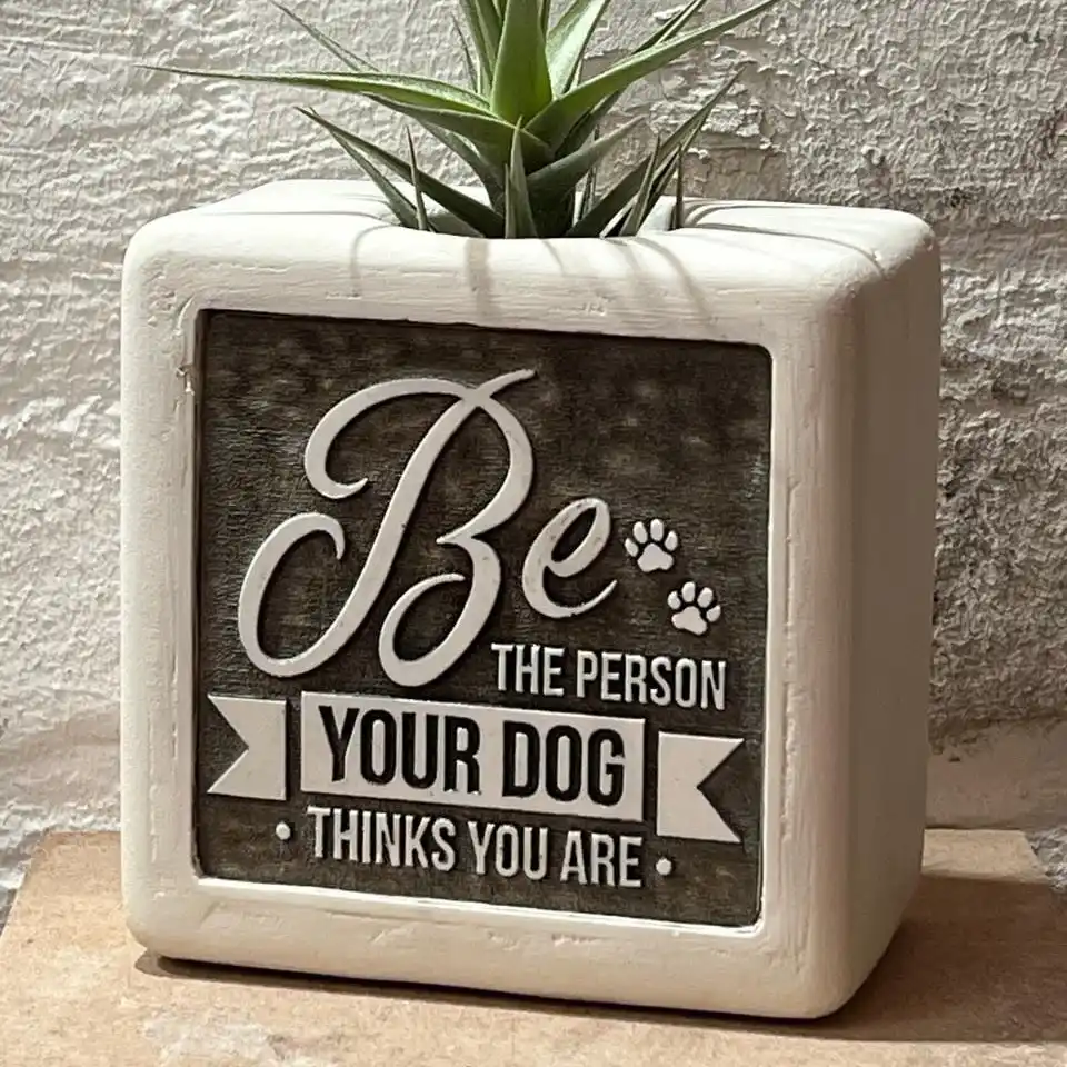 Pawsome Pot (Be The Person Edition) — handcrafted concrete by Techcrete